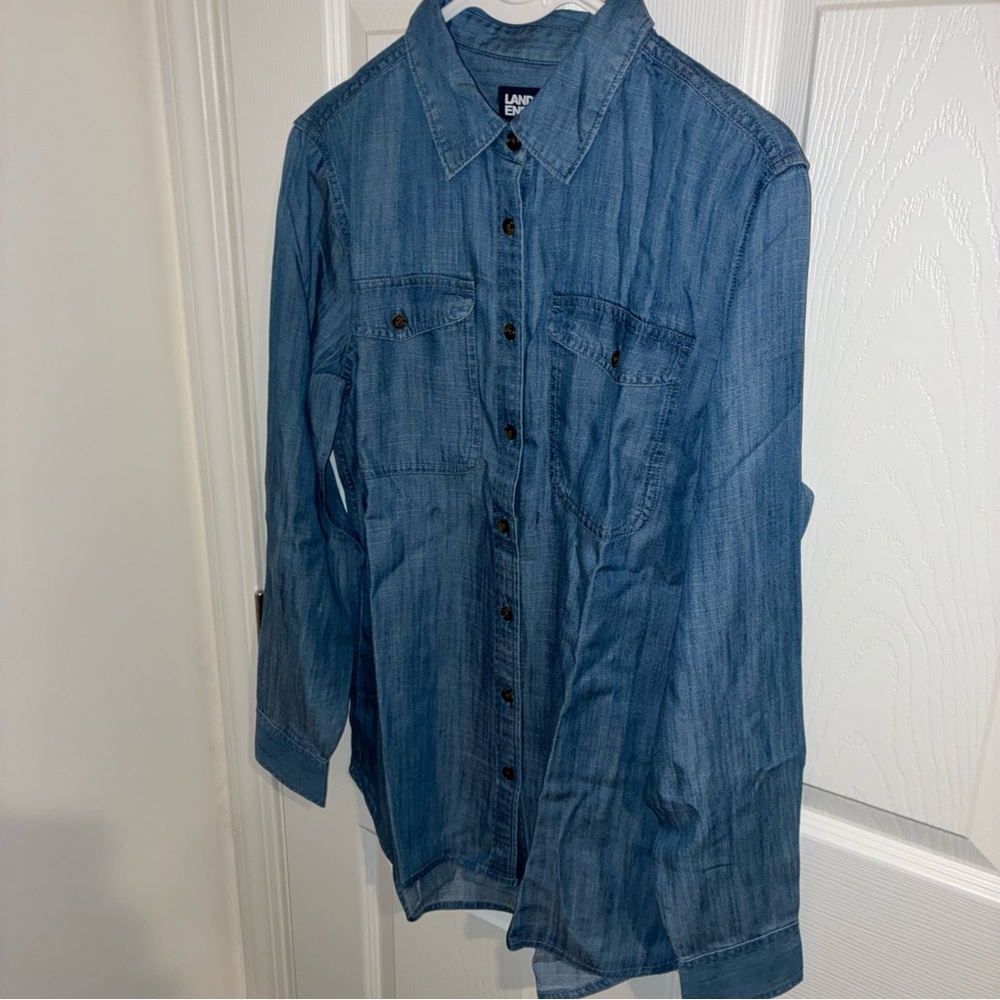 Lands' End Light Blue Tencel Shirt